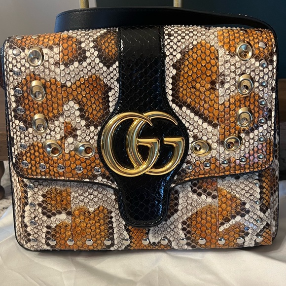 Gucci Arli Python Embellished Python shoulder bag 🔥 RARE! - Picture 1 of 11